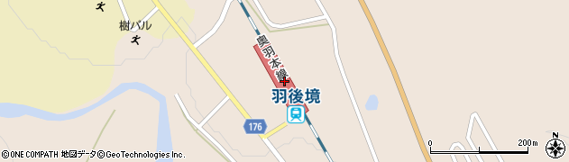 羽後境駅周辺の地図