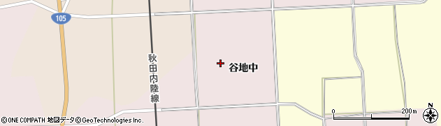 秋田県仙北市田沢湖小松（谷地中）周辺の地図