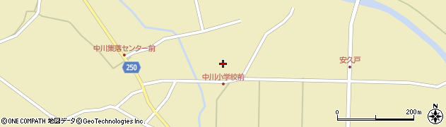 秋田県仙北市角館町川原（中道）周辺の地図