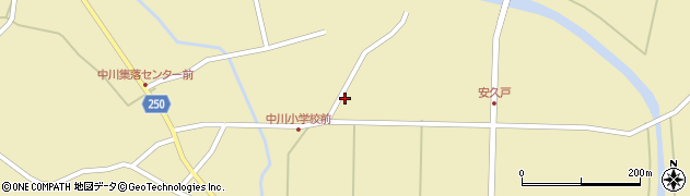 秋田県仙北市角館町川原（向田）周辺の地図
