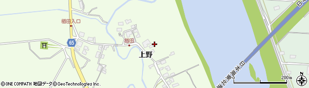 秋田県秋田市下浜楢田上野115周辺の地図