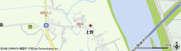 秋田県秋田市下浜楢田上野116周辺の地図