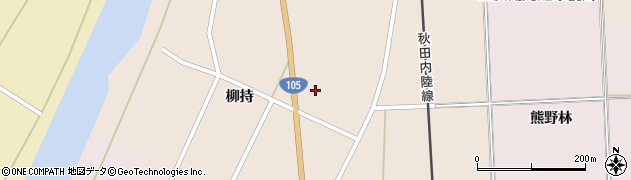 秋田県仙北市田沢湖角館東前郷（柳持）周辺の地図