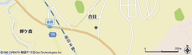 秋田県大仙市協和船岡合貝周辺の地図