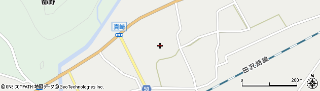 秋田県仙北市田沢湖卒田上清水周辺の地図