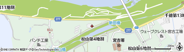 岩手県宮古市松山第４地割周辺の地図