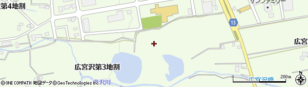 岩手県矢巾町（紫波郡）広宮沢（第３地割）周辺の地図
