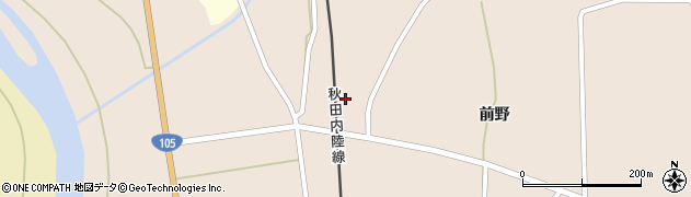 秋田県仙北市田沢湖角館東前郷中関46周辺の地図
