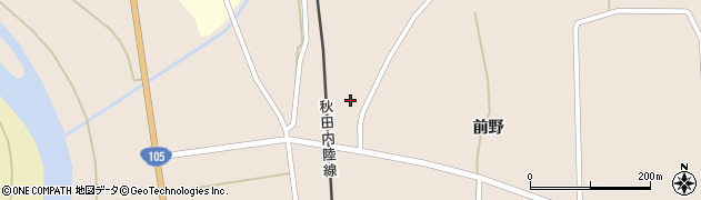 秋田県仙北市田沢湖角館東前郷中関48周辺の地図