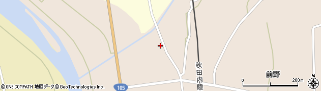 秋田県仙北市田沢湖角館東前郷中関20周辺の地図
