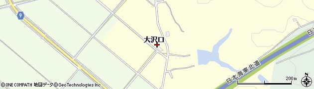 秋田県秋田市雄和田草川大沢口周辺の地図