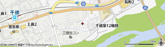 岩手県北バス　宮古営業所周辺の地図
