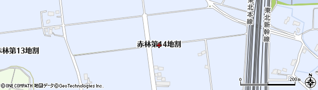 岩手県矢巾町（紫波郡）赤林（第１４地割）周辺の地図