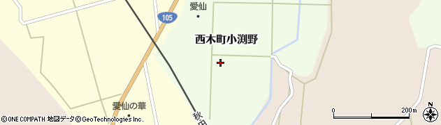 秋田県仙北市西木町小渕野中関周辺の地図