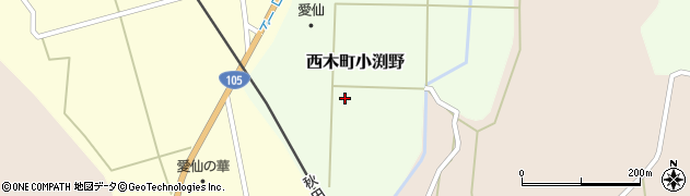 秋田県仙北市西木町小渕野（中関）周辺の地図