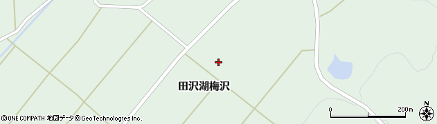 秋田県仙北市田沢湖梅沢（上谷地）周辺の地図