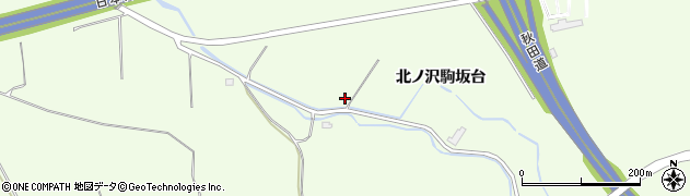 秋田県秋田市河辺戸島北ノ沢駒坂台周辺の地図