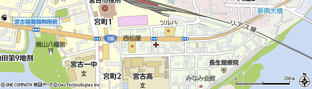 株式会社サンファミリー　宮古支店周辺の地図