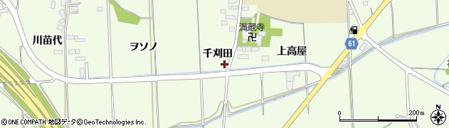 秋田県秋田市河辺戸島千刈田7周辺の地図