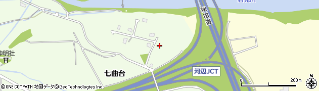 秋田県秋田市河辺戸島（七曲台）周辺の地図