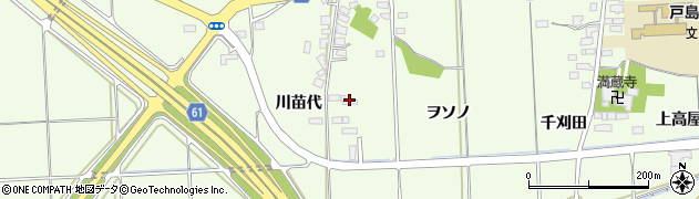 秋田県秋田市河辺戸島（川苗代）周辺の地図