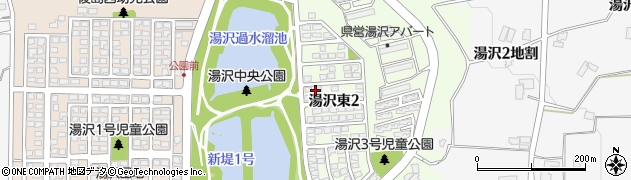 岩手県盛岡市湯沢東周辺の地図