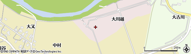 秋田県秋田市河辺豊成大川越周辺の地図