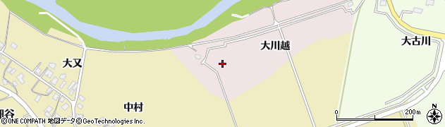 秋田県秋田市河辺豊成（大川越）周辺の地図