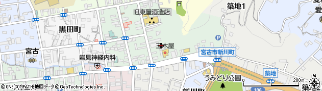 岩手県宮古市本町周辺の地図