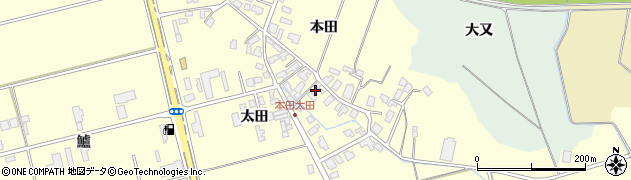 秋田県秋田市雄和田草川本田136周辺の地図
