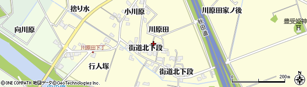 秋田県秋田市河辺松渕（川原田）周辺の地図