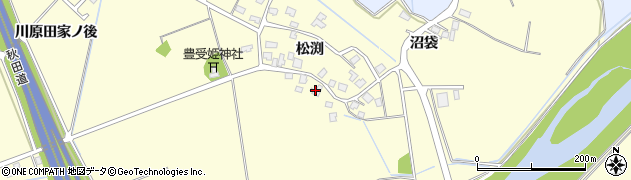 秋田県秋田市河辺松渕松渕13周辺の地図
