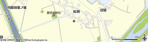 秋田県秋田市河辺松渕松渕30周辺の地図
