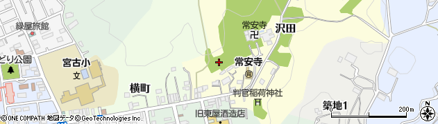 岩手県宮古市沢田周辺の地図