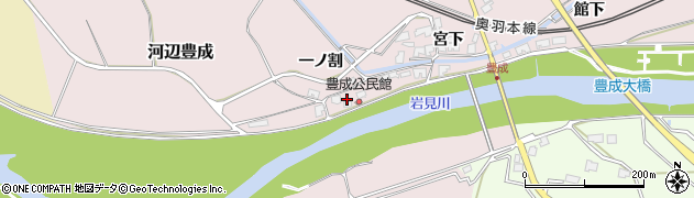 秋田県秋田市河辺豊成宮下65周辺の地図