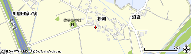 秋田県秋田市河辺松渕松渕31周辺の地図