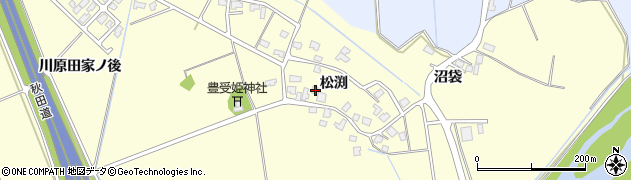 秋田県秋田市河辺松渕松渕29周辺の地図