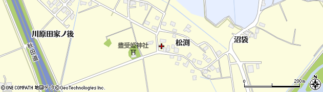 秋田県秋田市河辺松渕松渕45周辺の地図