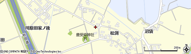 秋田県秋田市河辺松渕松渕46周辺の地図