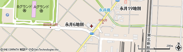 岩手県盛岡市永井（６地割）周辺の地図