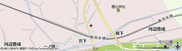 秋田県秋田市河辺豊成（虚空蔵大台滝）周辺の地図