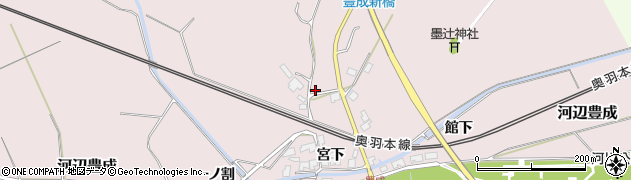 秋田県秋田市河辺豊成宮下43周辺の地図