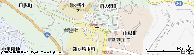 鍬ヶ崎下町周辺の地図