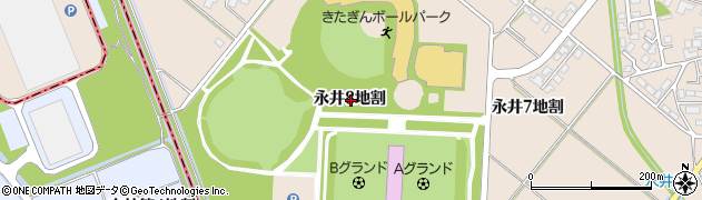 岩手県盛岡市永井８地割周辺の地図