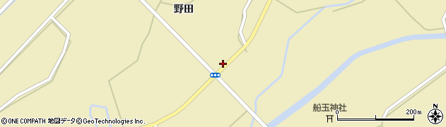 秋田県大仙市協和船岡野田周辺の地図