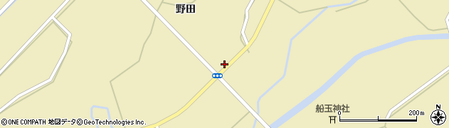 秋田県大仙市協和船岡（野田）周辺の地図