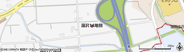 岩手県盛岡市湯沢１４地割周辺の地図
