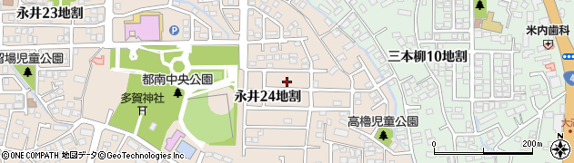 岩手県盛岡市永井（２４地割）周辺の地図