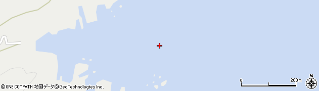 アカブ島周辺の地図