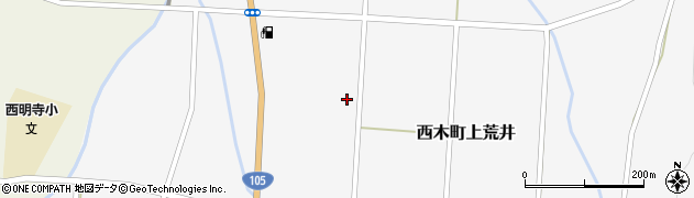 秋田県仙北市西木町上荒井（新屋）周辺の地図